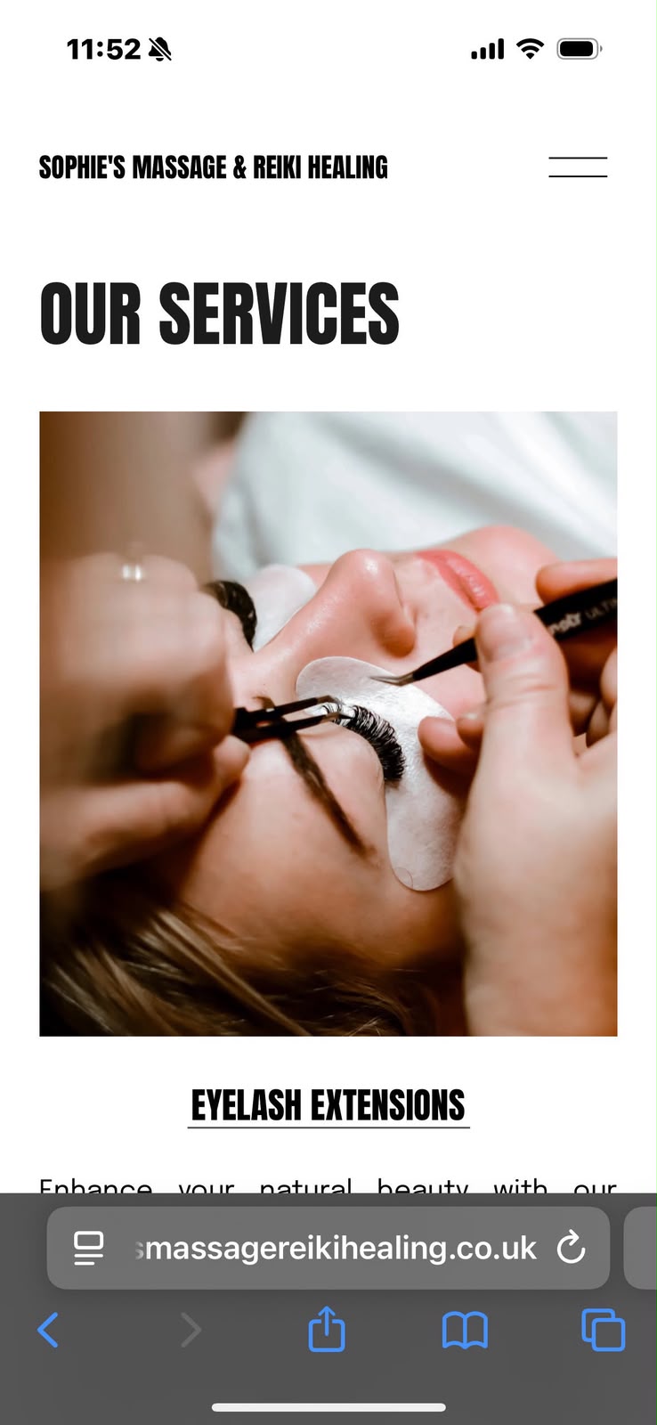 Lash and brow treatment being carefully applied