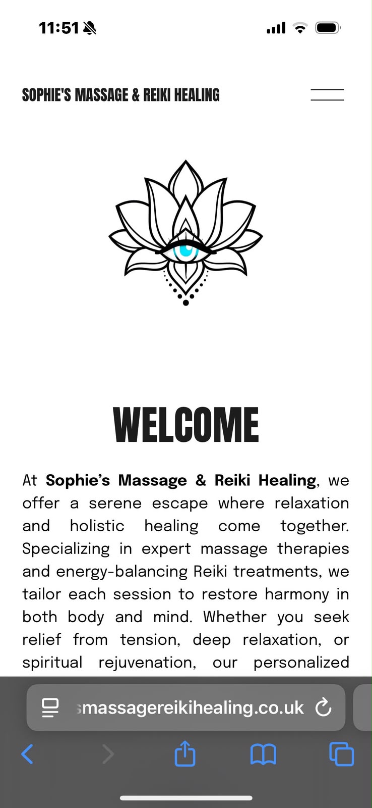 Lotus flower with a turquoise eye — Sophie’s Massage and Reiki Healing